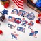 12 Pcs Refrigerator Diamond Painting Magnets Easy Diamond Art Painting Magnetic Stickers Kits Fridge Magnets for Adults DIY Home Decors(American Flag)